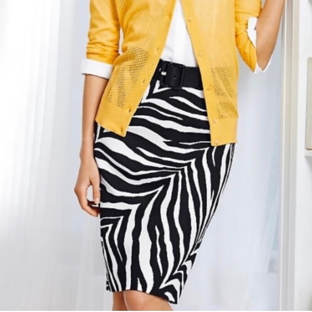 Talbot’s Zebra Print Skirt, Size 6 Petite